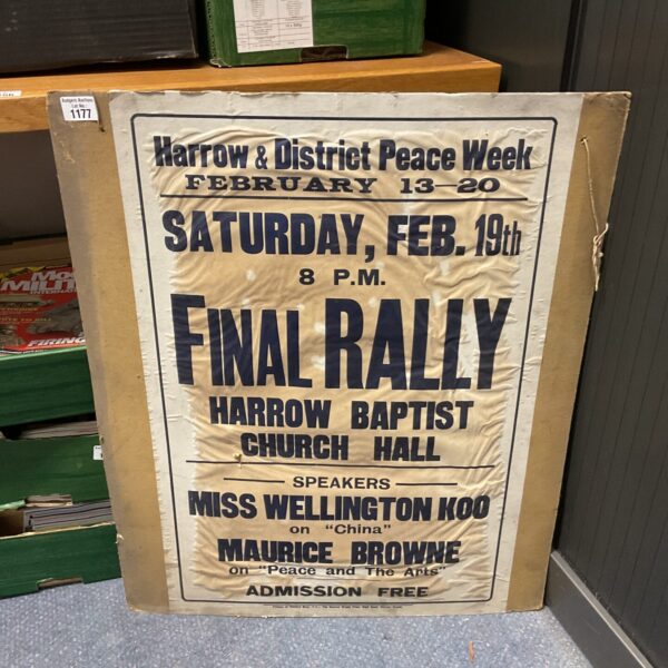 Harrow & district peace week war time poster