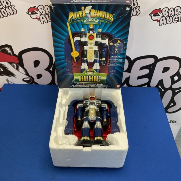 Retro 1997 Saban Bandai Boxed Power Ranger Zeo Deluxe Auric The Conqueror Zord With Insert