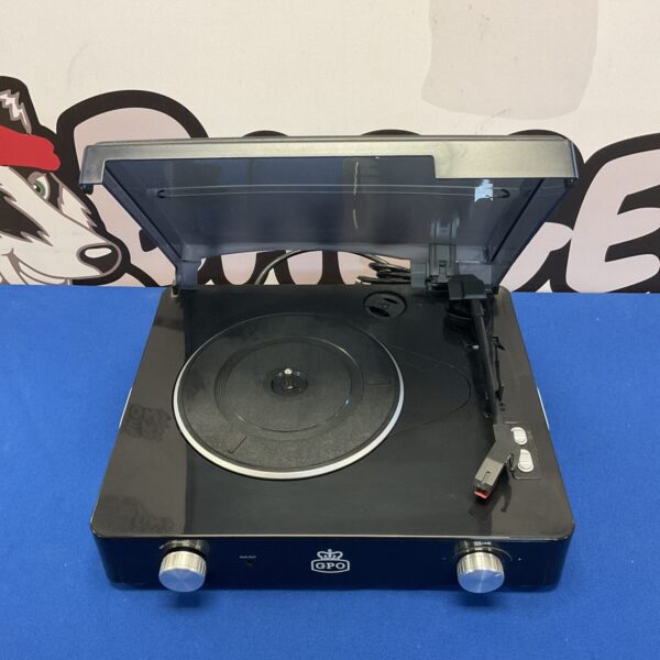 Vintage GPO turntable record player in used condition.