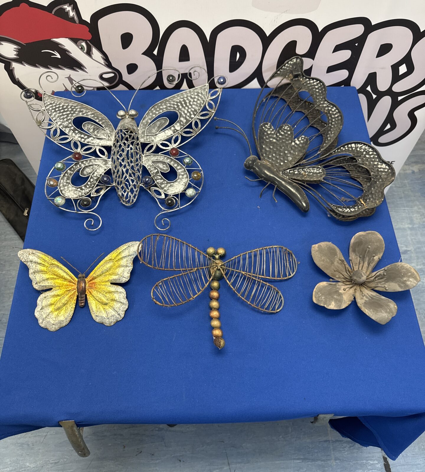 Selection of five decorative garden ornaments