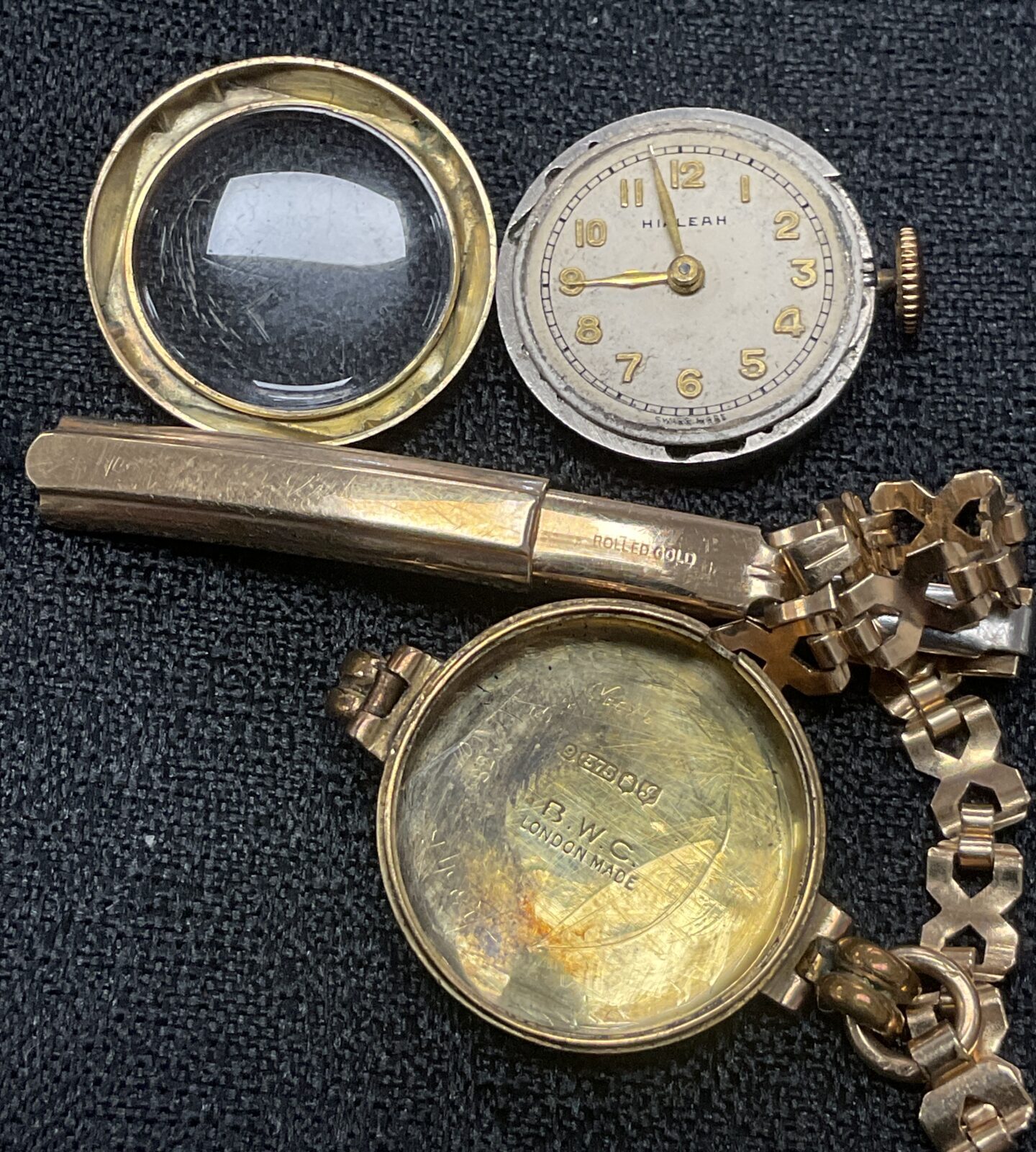 Vintage 9ct gold Watch broken 12.5g gross - Image 2