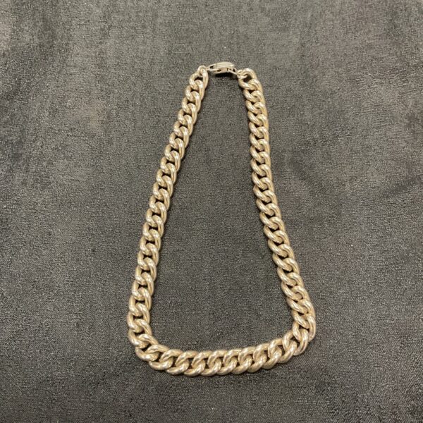Vintage curb chain necklace, 43 cm long