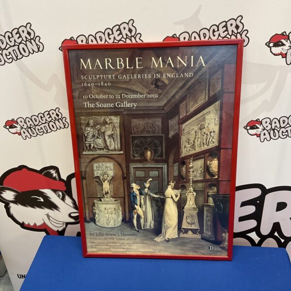 Vintage St John Soane's Museum exhibition poster marble mania