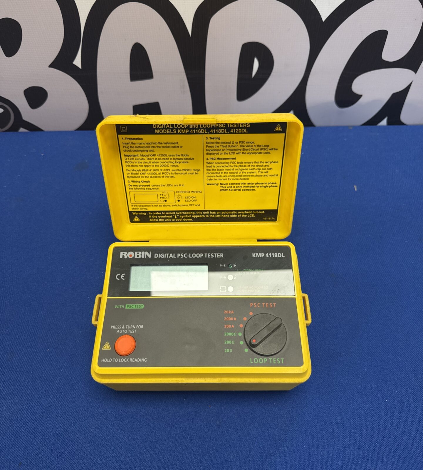 Robin Multitester Robin digital psc-loop tester kmp 4118dl – untested – Badgers Auctions