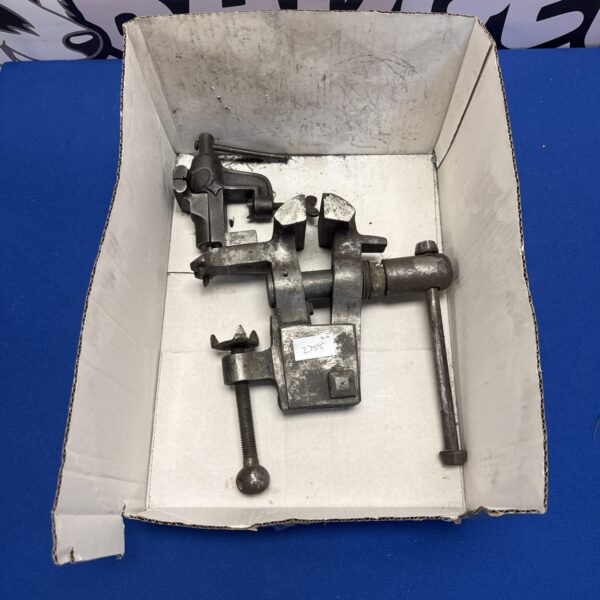 Two vintage engineers bench vices