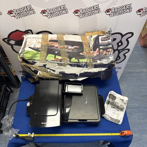 Two electric grills inc tower & silvercrest - both appear unused, silvercrest has scratch on cooking surface