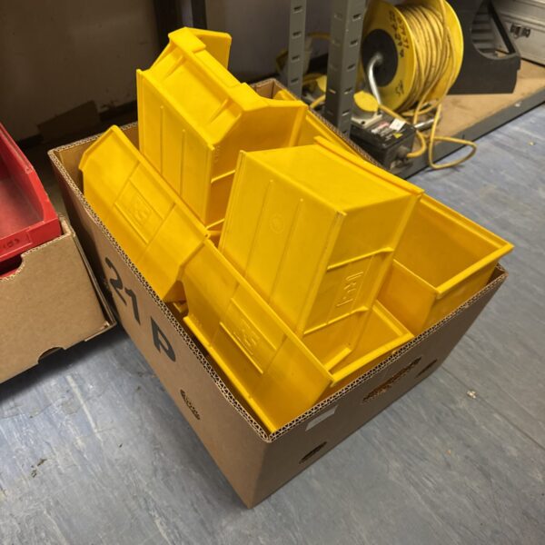 Quantity of large yellow RS storage rack trays