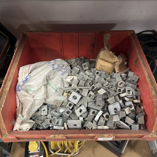 Large lot of galvanised steel spacers for construction and DIY.