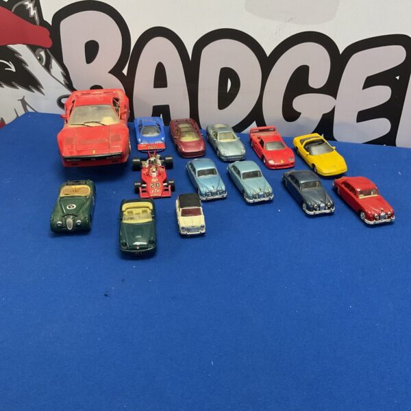 Mixed lot of diecast model cars including Burago and Corgi.