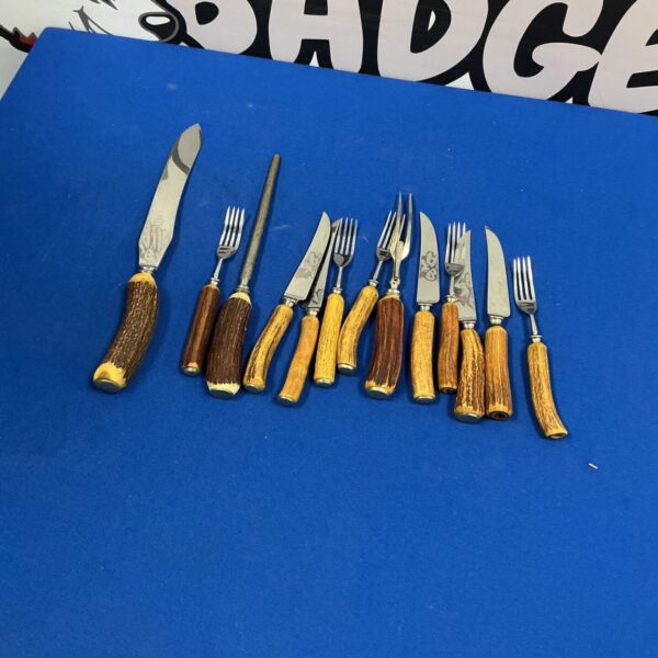 Vintage horn handle cutlery