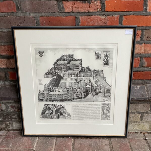 Framed print of Trinity College Cambridge by Andrew igumells, detailed architectural view.