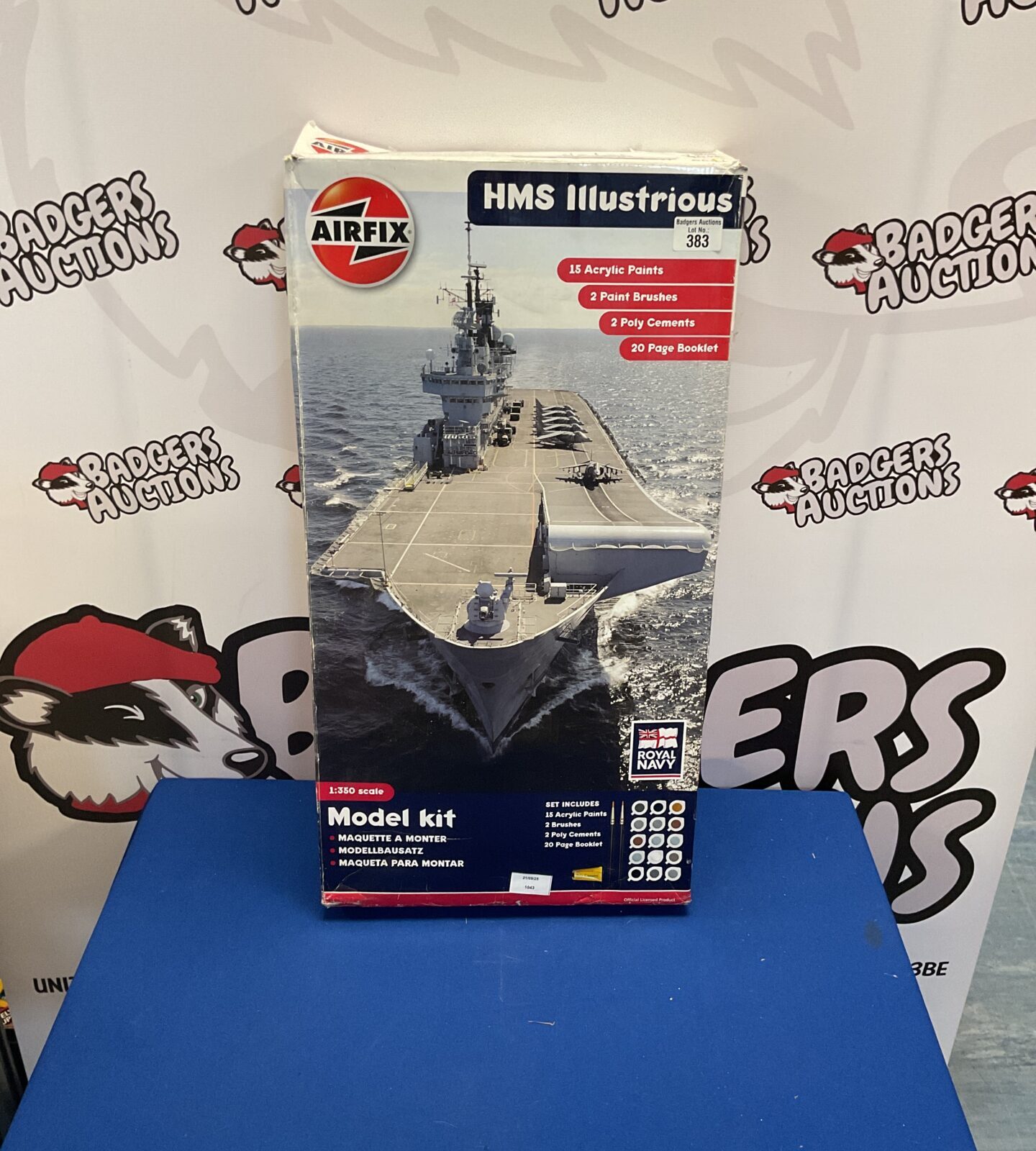 Boxed airfix HMS Illustrious Model Kit. Unbuilt without paints