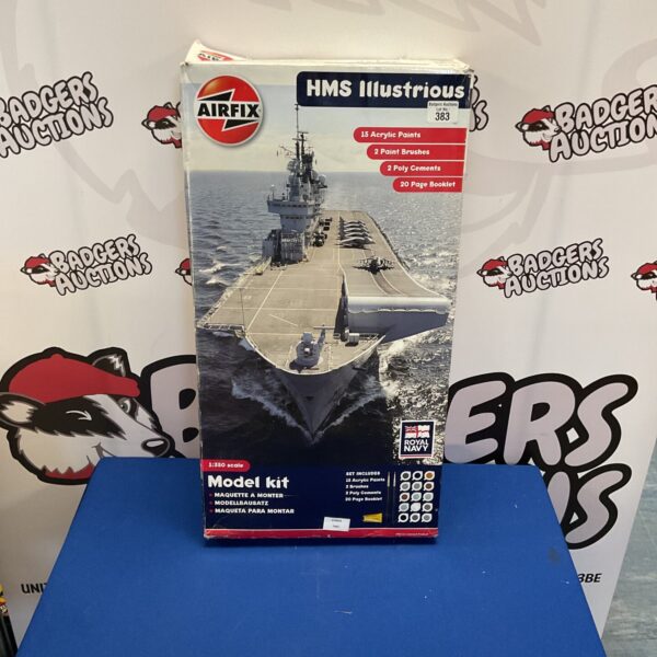 Boxed airfix HMS Illustrious Model Kit. Unbuilt without paints