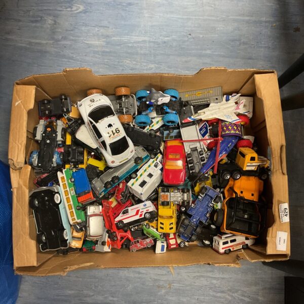 Large box full of mixed die cast models inc matchbox and corgi