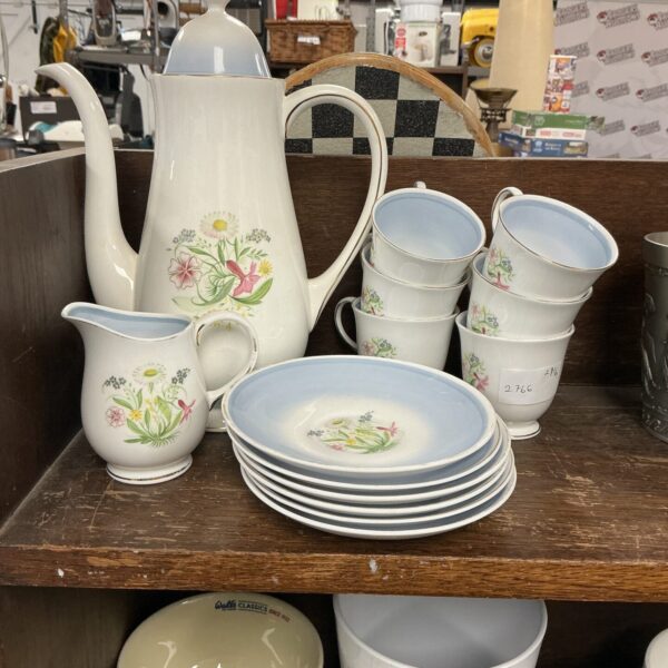 Bone China Romance Blue Coffee Set