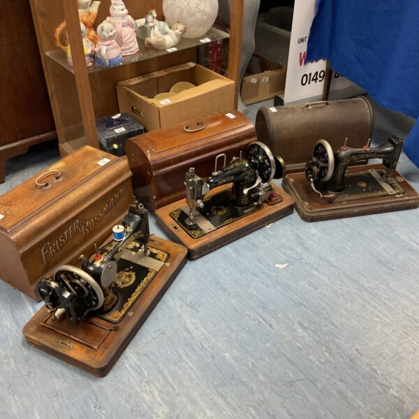 Antique Frister Rossmann sewing machine in vintage condition.