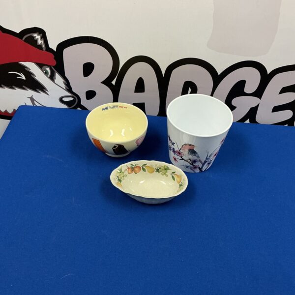 Three classic items of pottery inc Walls Ice Cream Bowl
