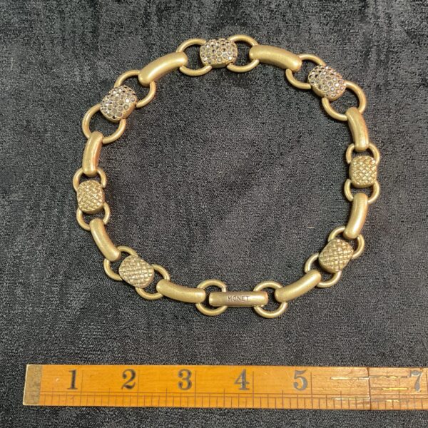 Vintage Monet chunky necklace with black stones.