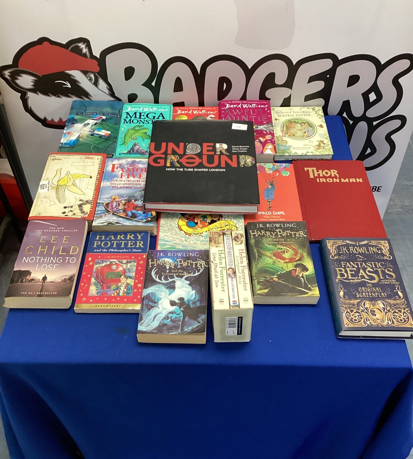 collection of childrens books inc harry potter & david walliams