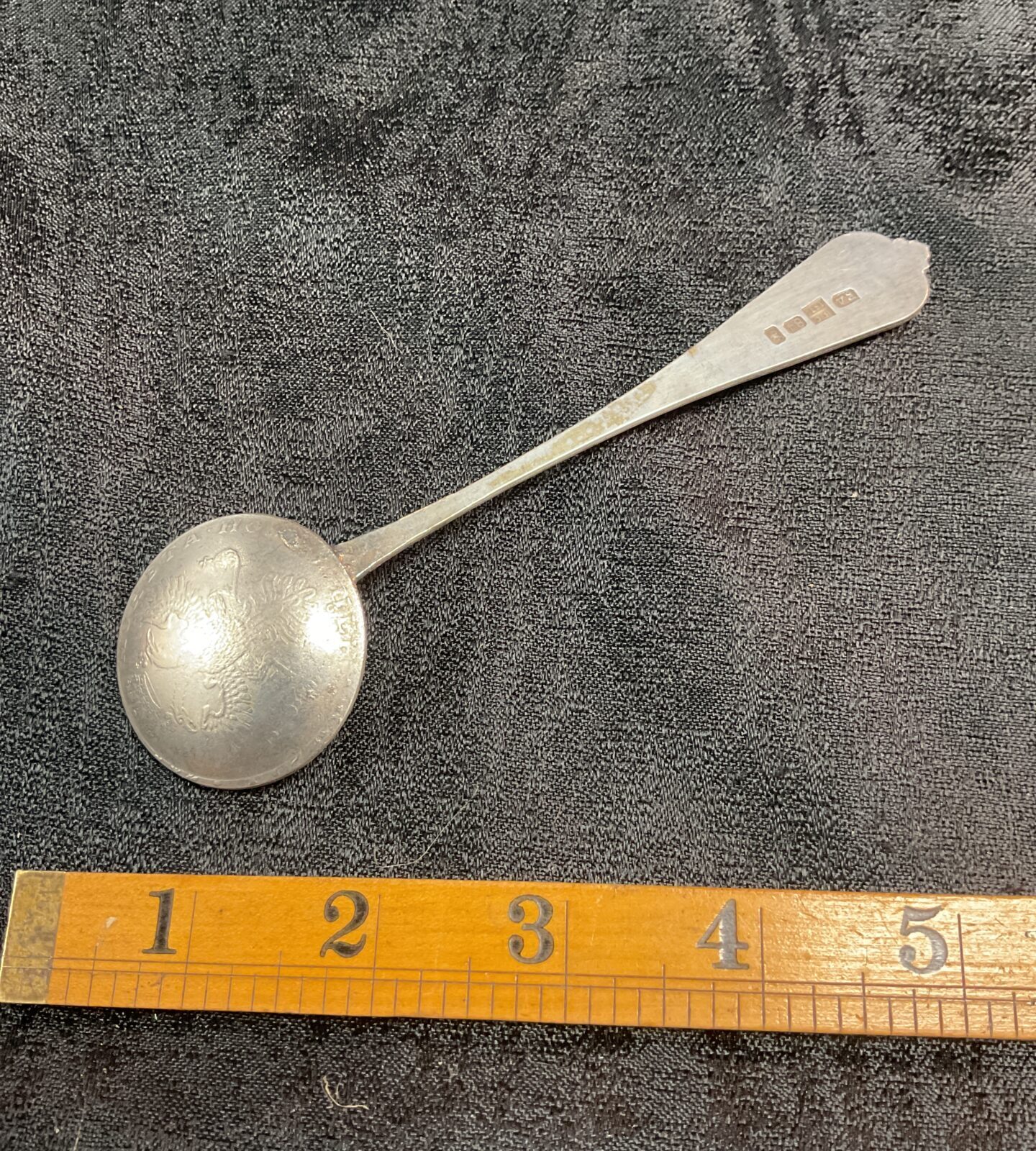 1725-Russian Rouble Silver Bowl spoon with 1874 Handle 45g - Image 2