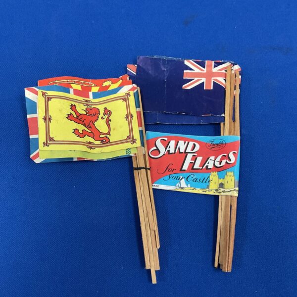 Set of vintage sand castle flags