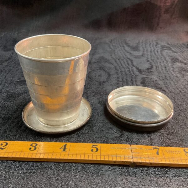 Vintage Whitemetal Collapsible Cup