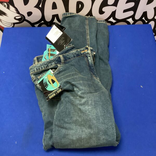 Pair of size 38 richa work jeans with built in knee pads