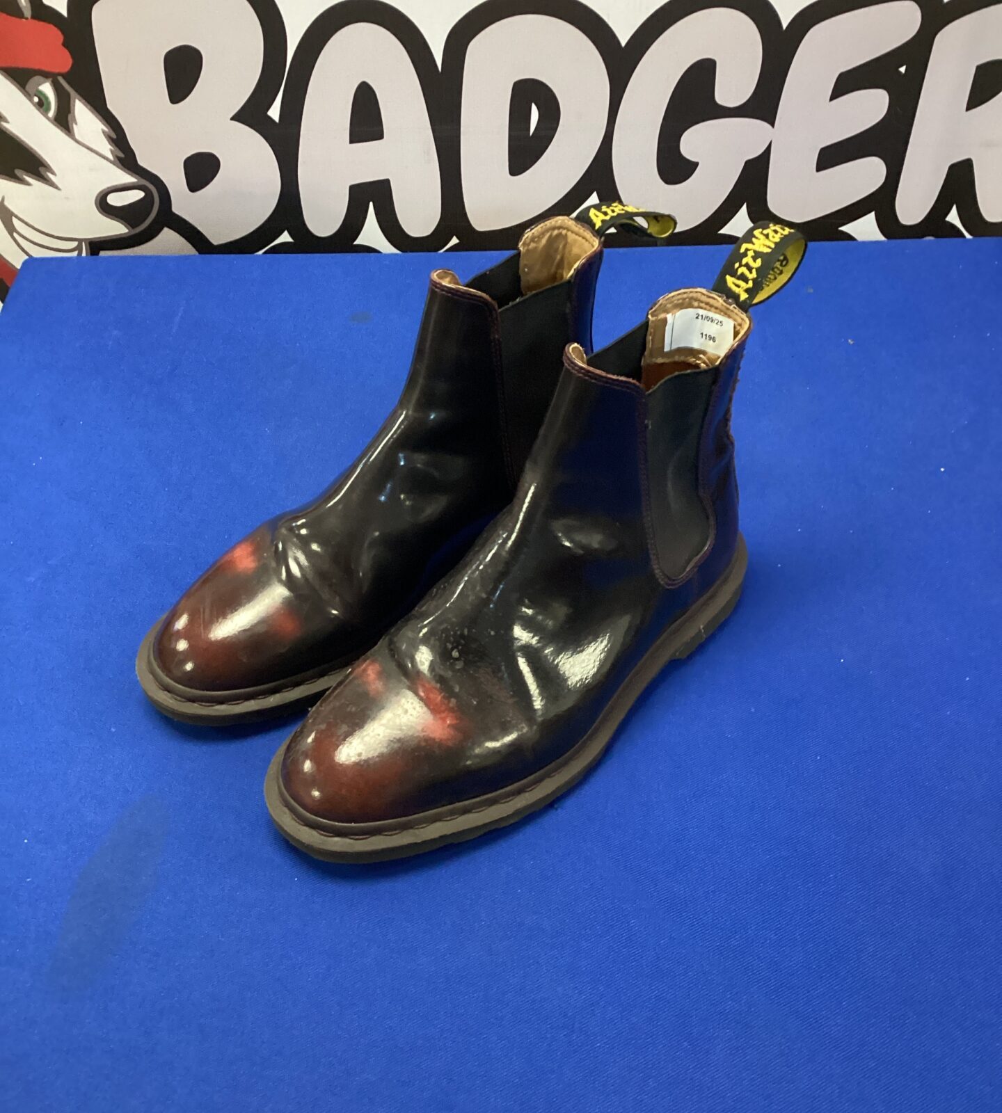 Pair of size 8 cherry colour Doc Martens boots