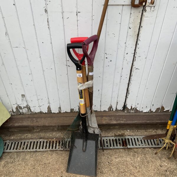 Selection of garden tools inc shovels