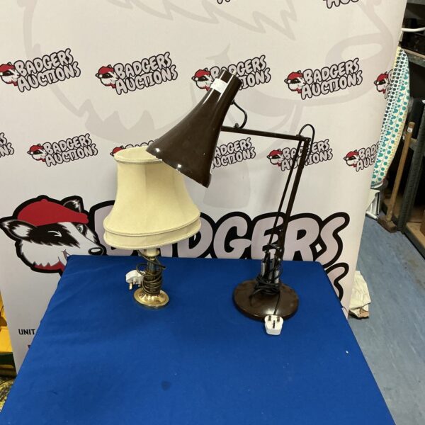 Two lamps inc Angle poise style reading lamp