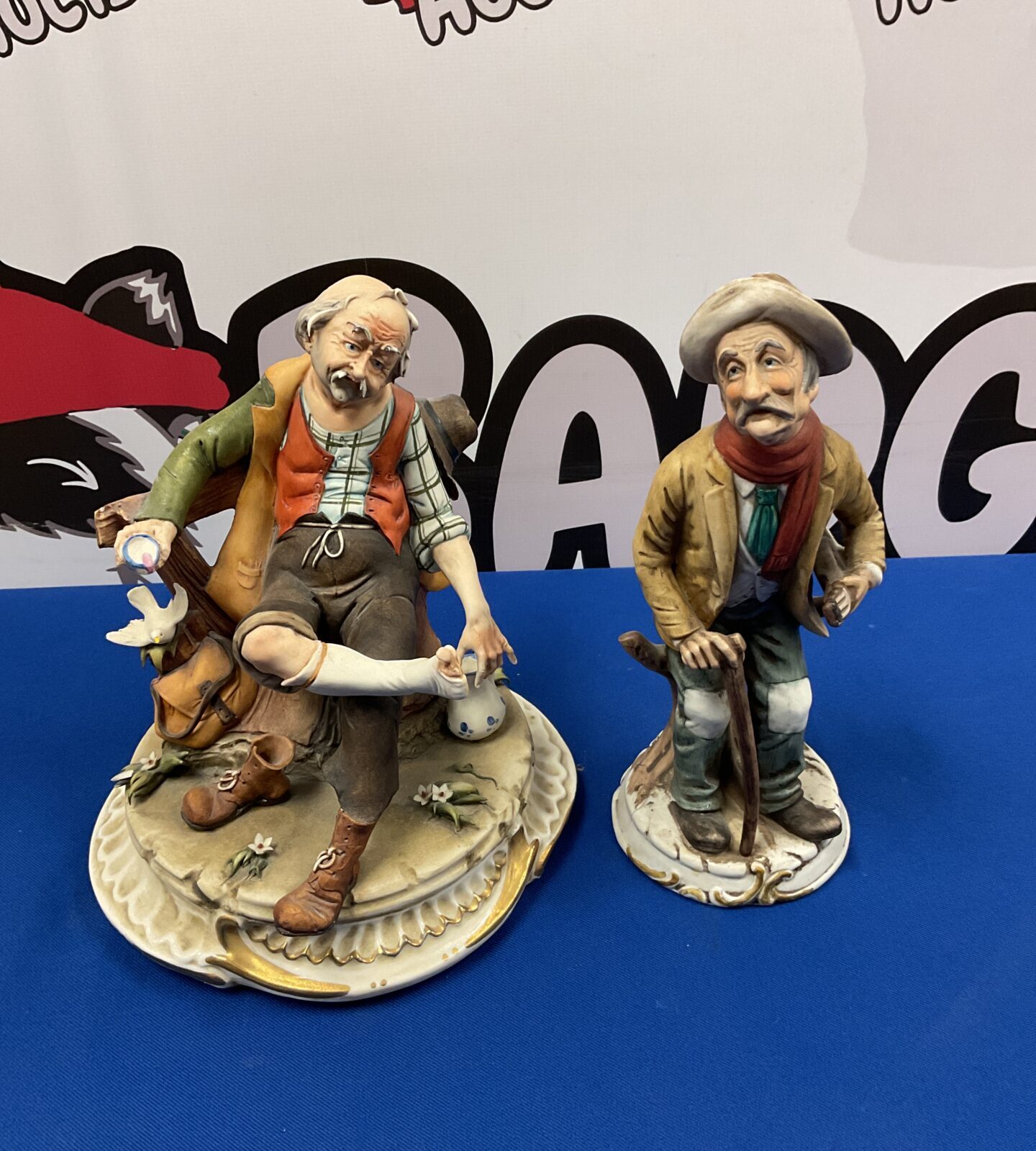 G pezzato capodemonte old man porcelain figurines