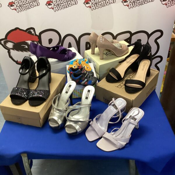 Mixed lot of ladies heels and baby shoes including Disney Nemo design.