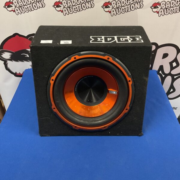Edge 900 watt car subwoofer with amplifier for vehicle audio.