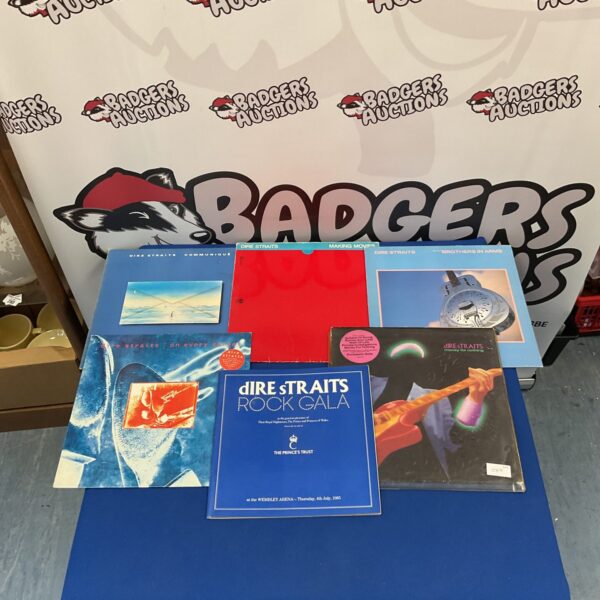 Collection of Dire Straits LP’s and 1985 rock gala programme