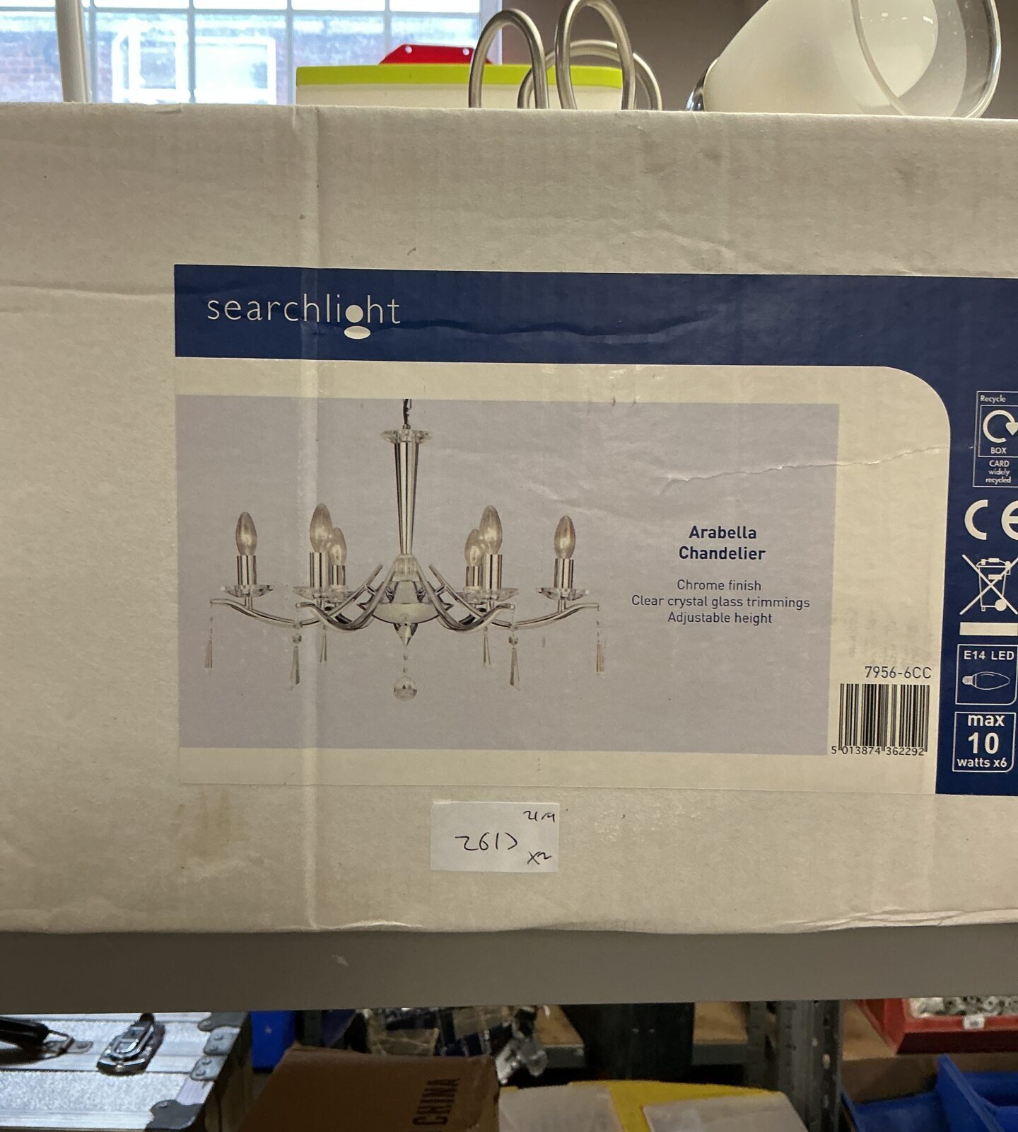 Searchlight Arabella Chandelier with ceiling light