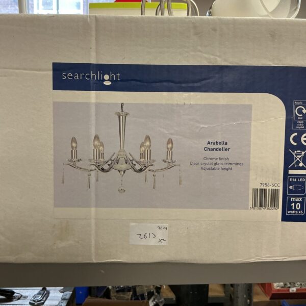 Searchlight Arabella Chandelier with ceiling light