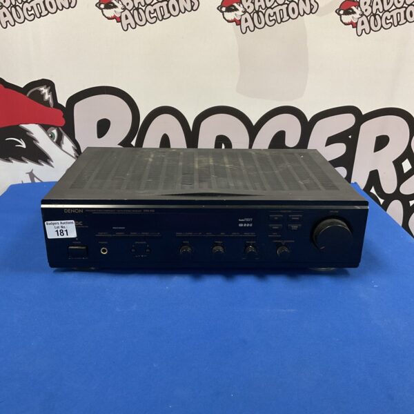 Vintage Denon DRA-455 stereo receiver, classic audio equipment.