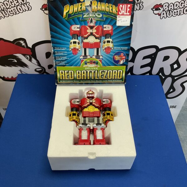 Retro Boxed 1997 Saban Bandai Power Rangers Zeo Deluxe Red Battlezord Action Figure With insert