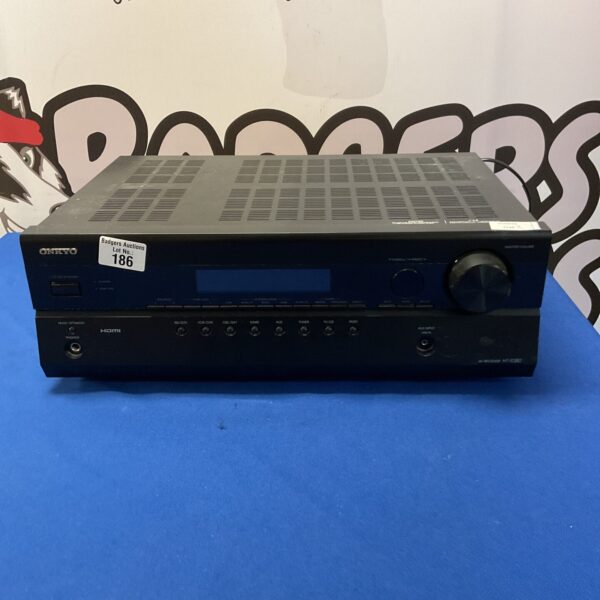 Onkyo HT-R380 AV receiver front view, home cinema equipment.