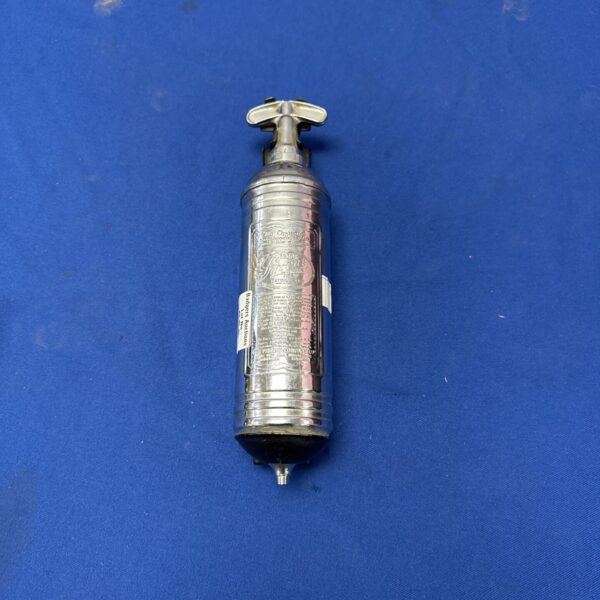 Classic car Pyrene fire extinguisher dated 1957