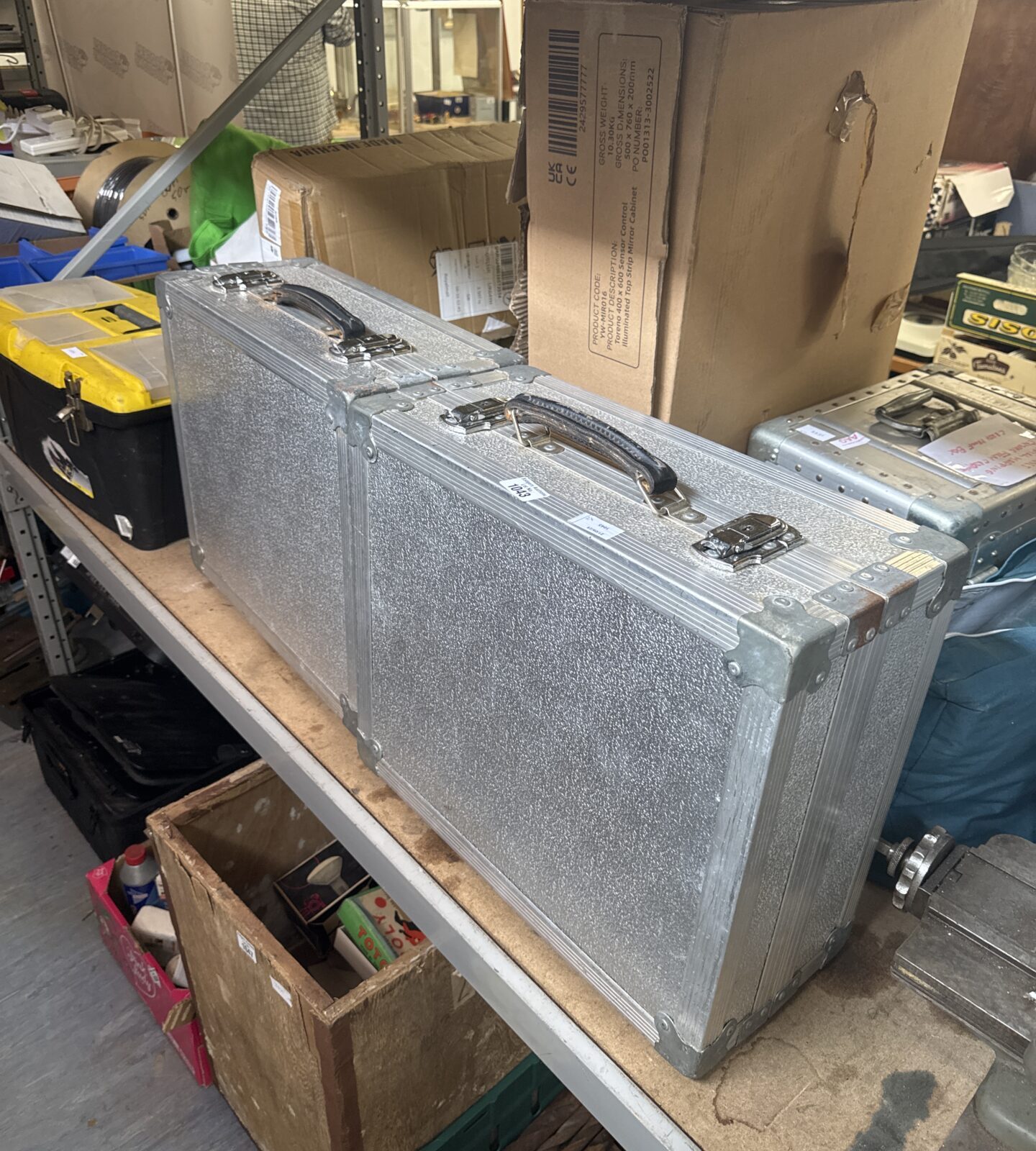 Two dj turntable flight cases