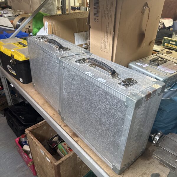Two dj turntable flight cases