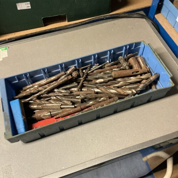 Tray of drill bits