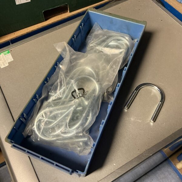Tray of two packs of new U-bolts