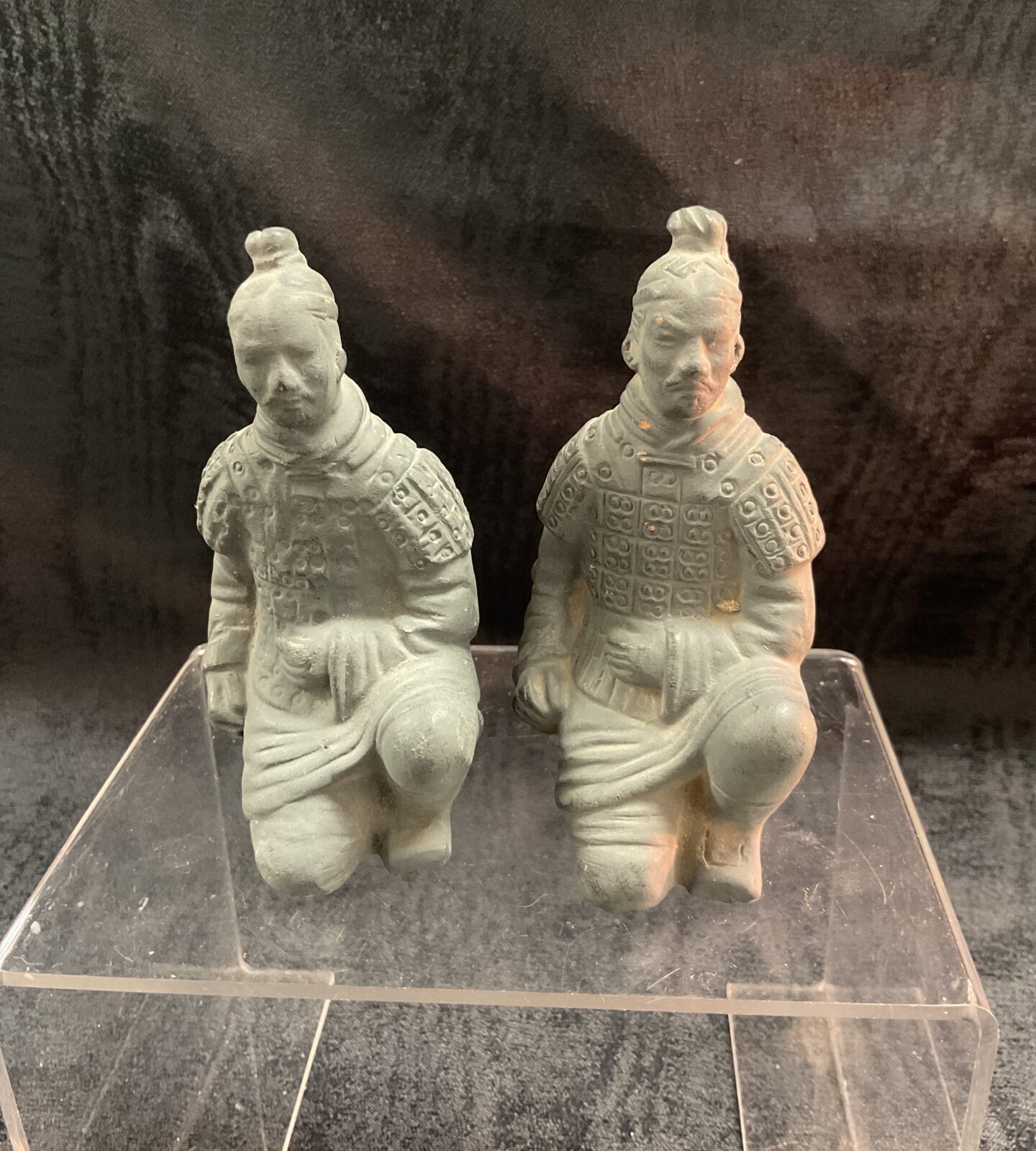 Two 4” terracotta Warriors