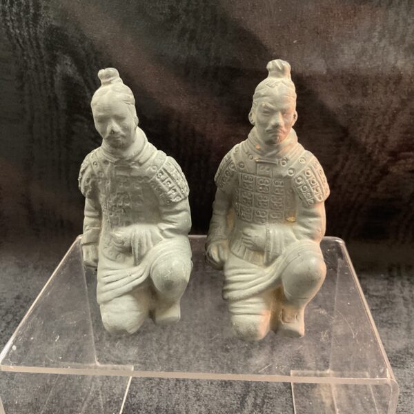 Two 4” terracotta Warriors