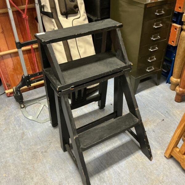 Black folding step seat