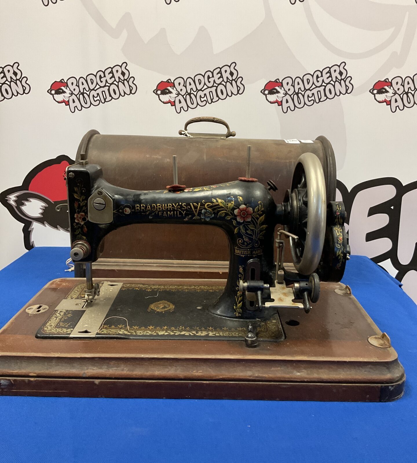 Antique bradburys family vs hand cranked sewing machine