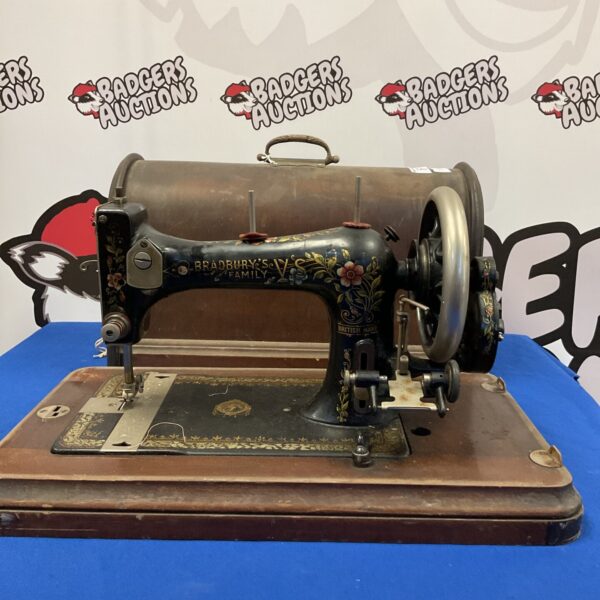 Antique bradburys family vs hand cranked sewing machine