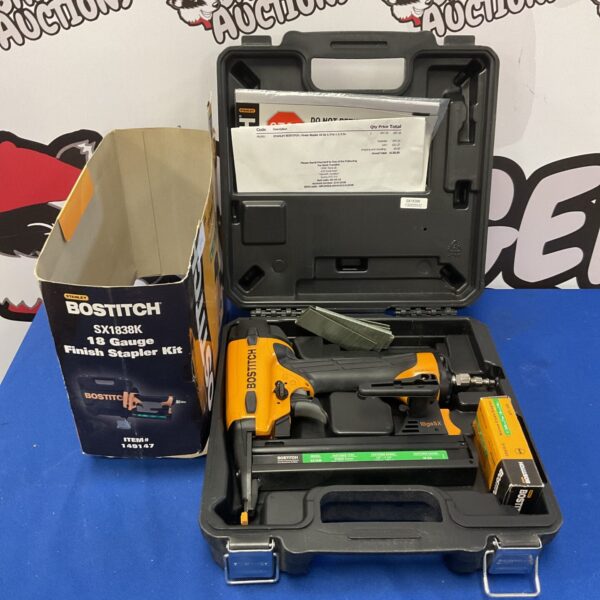 New Bostitch SX1838K 18 Gauge Finish Stapler Kit in box.
